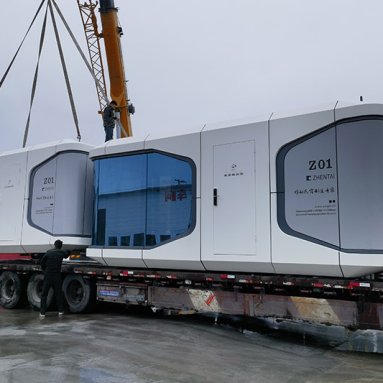 Modern design office pod prefabricated apple cabin 20ft 40ft container house