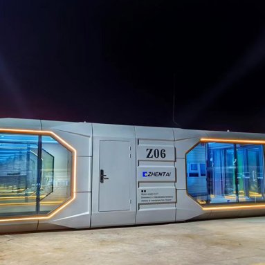 Steel structure mobile outdoor office creative villa prefab houses modern container space capsule